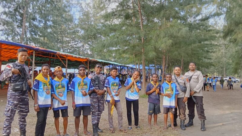 Berikan Rasa Aman, Personel Polsek Sarmi Kota Melaksakan Giat Pengamanan Perkemahan Gereja Advent Setanah Papua